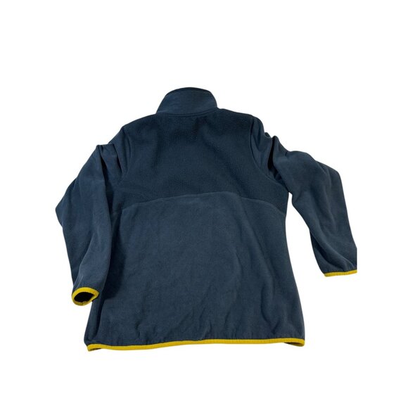 Vintage L.L.Bean Mens Fleece Pullover Jacket L Blue & Yellow Trim. Size M - Picture 2 of 8